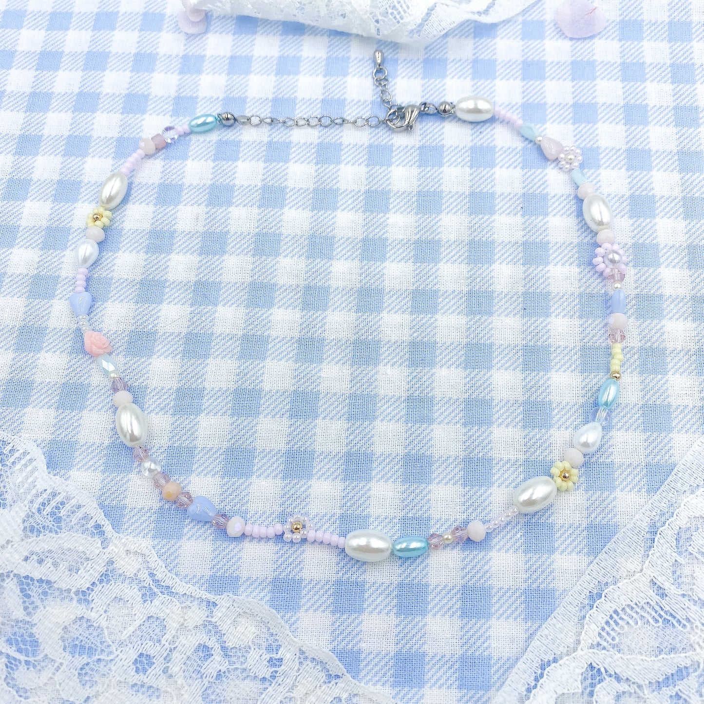 Pastel Petals Gold Plated Necklace