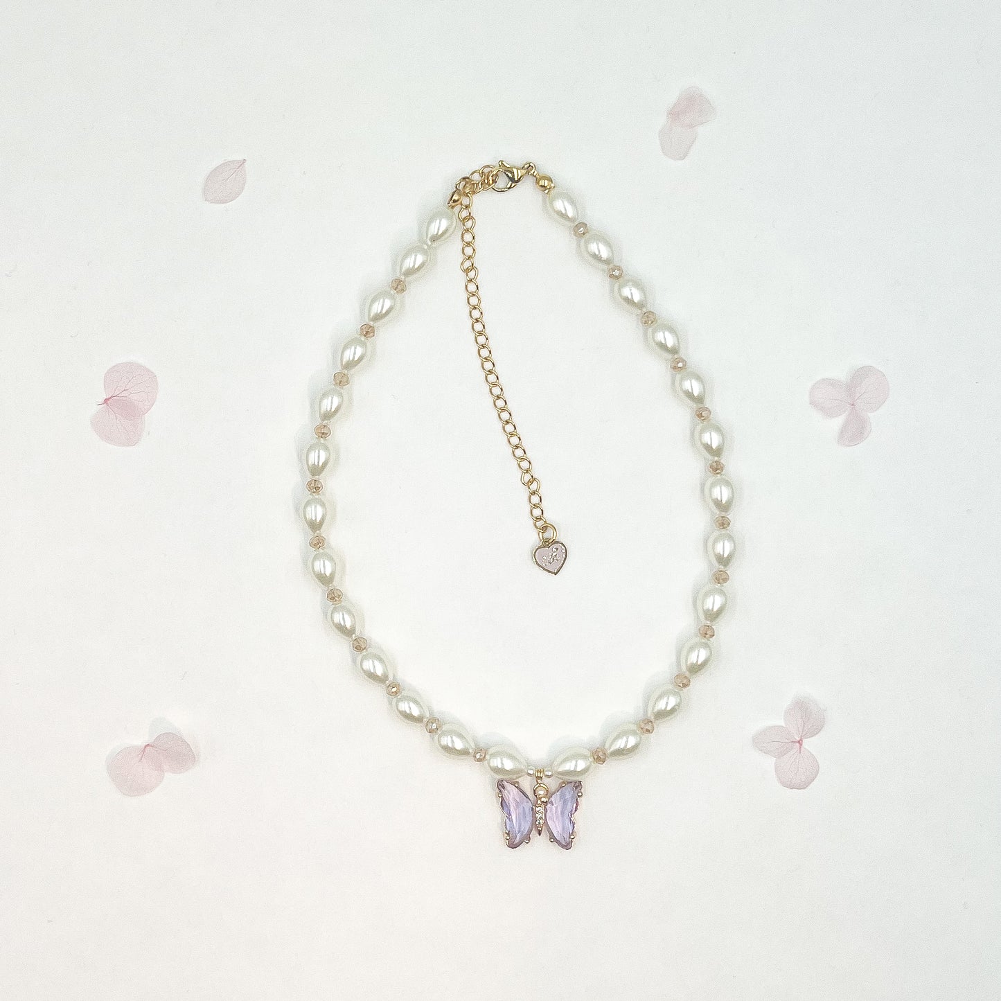 Pearl Butterfly Garden Necklace