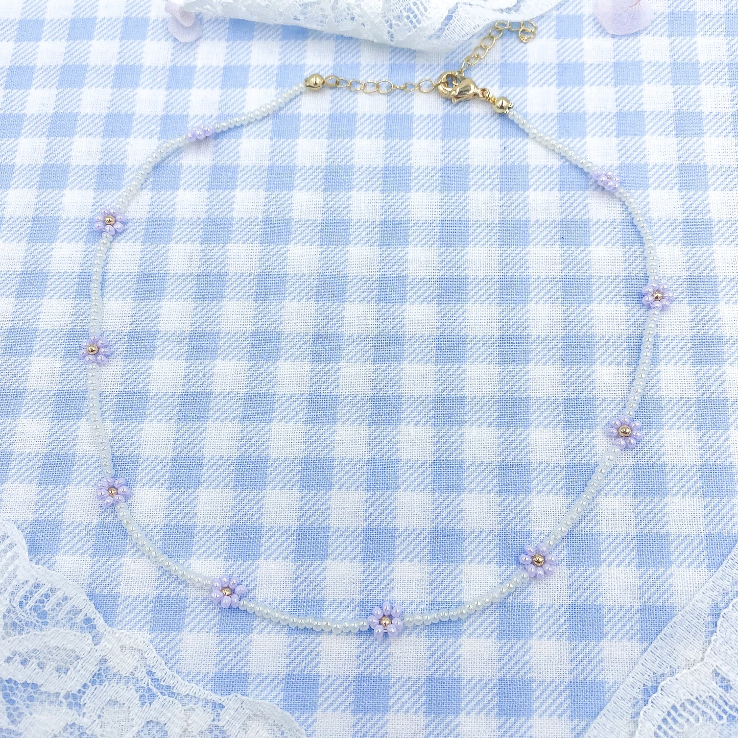 Lilac Gold Plated Daisy Chain