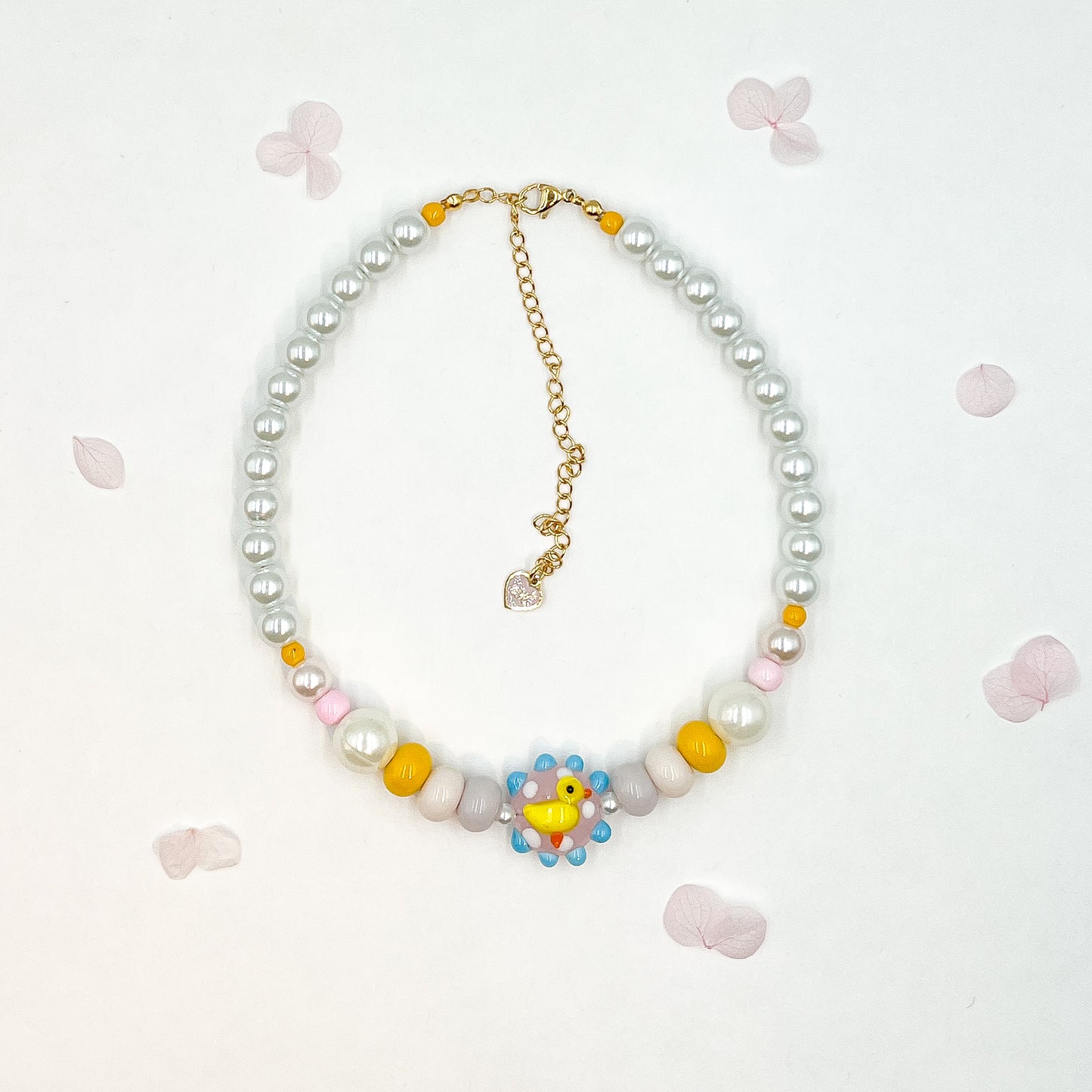 Soft Glass Ducky Pendant Choker