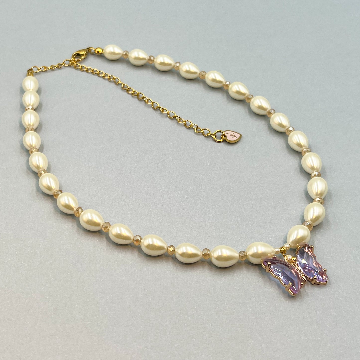 Pearl Butterfly Garden Necklace