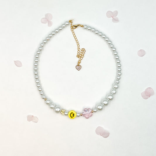 Happy Face Pearl Choker