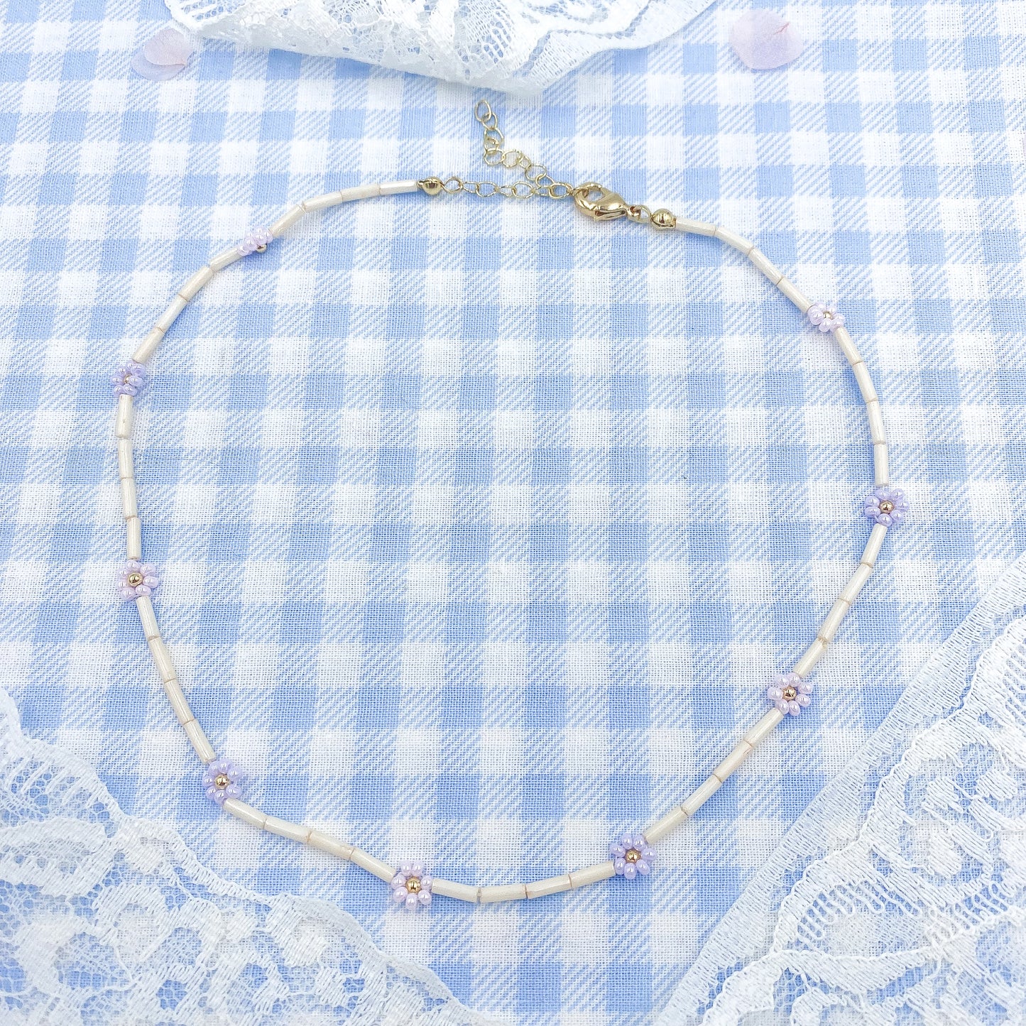 Purple and Pink Gold Plated Daisy Chain
